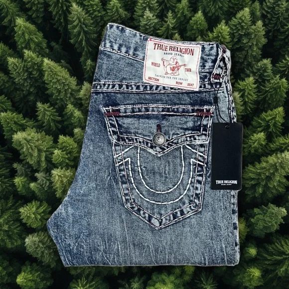 TRUE RELIGION ACID WASHED JEANS